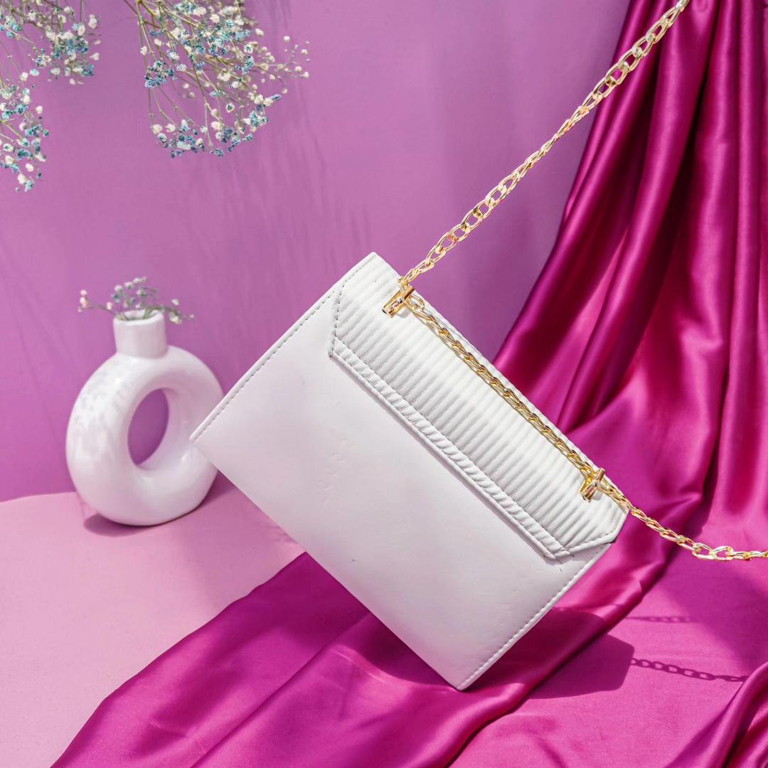 Leather Plain Top Handle Shoulder Bag