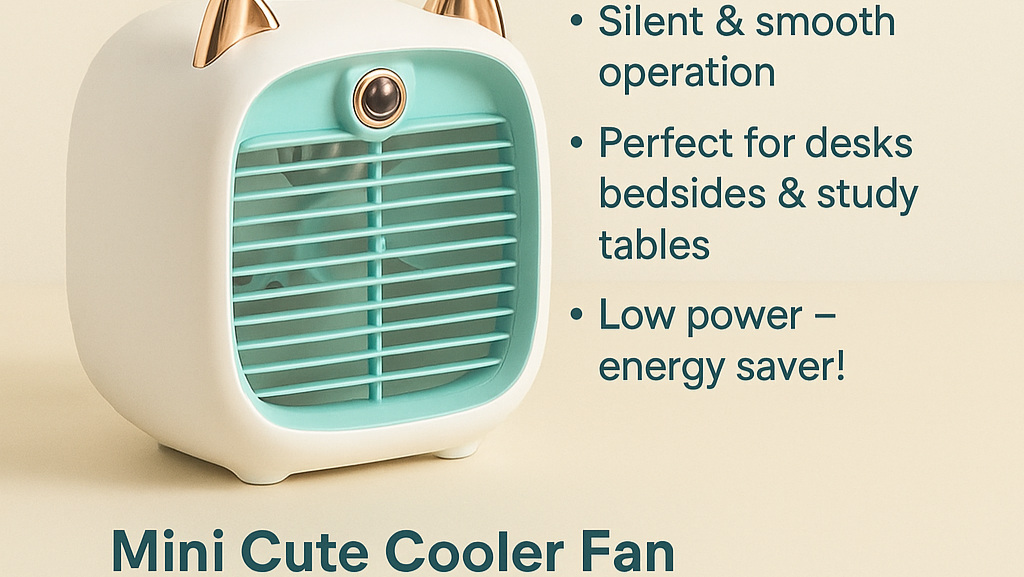 Cat Face liquid filling air conditioner desk fan