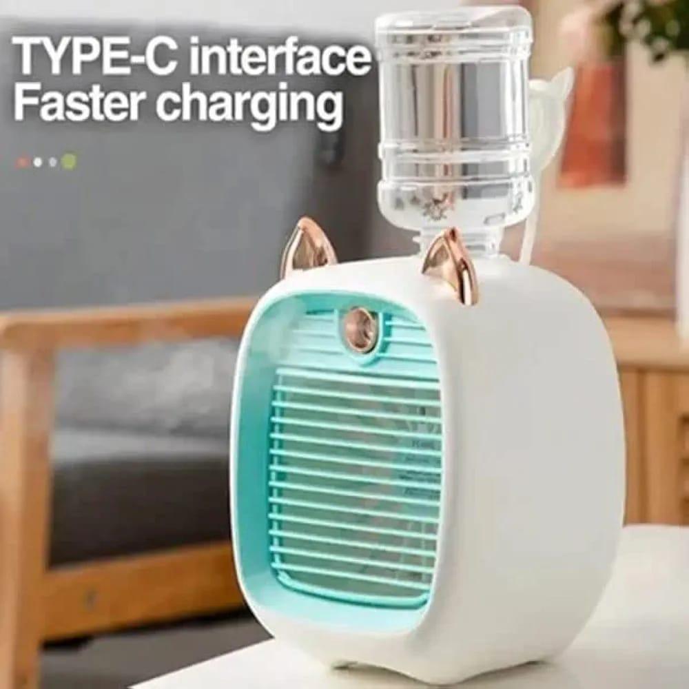 Cat Face liquid filling air conditioner desk fan